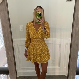 Francesca’s Yellow Floral Print Sundress